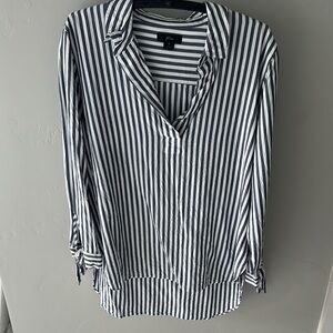 J. Crew Blue and White Long Sleeve Button Down Shirt